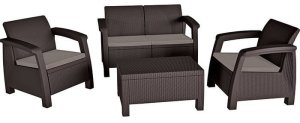 Zestaw mebli ogrodowych Bahamas lounge set brąz 230683 KETER 1