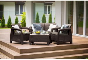 Zestaw mebli ogrodowych Bahamas lounge set brąz 230683 KETER 5