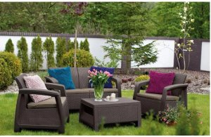 Zestaw mebli ogrodowych Bahamas lounge set brąz 230683 KETER 7