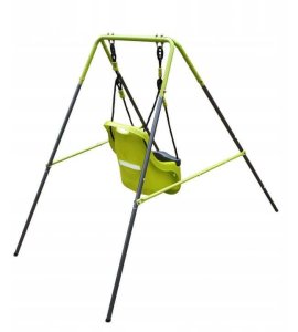 Huśtawka ogrodowa Deluxe  stelaż, huśtawka kubełkowa, dla dzieci 4