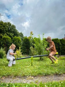 Huśtawka Małpiszon Metalowa huśtawka wahadłowa do ogrodu równoważnia, dla dzieci 3+ 11