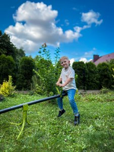 Huśtawka Małpiszon Metalowa huśtawka wahadłowa do ogrodu równoważnia, dla dzieci 3+ 14