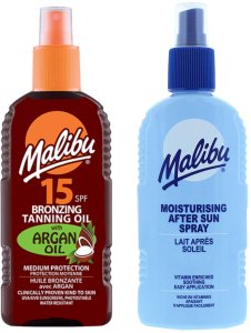Malibu Olejek Arganowy SPF15 200ml + Balsam W Sprayu Po Opalaniu 200ml 1