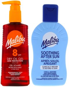 Malibu SPF8 Żel Brązujący Do Opalania 200ml + Balsam Po Opalaniu 200ml 1