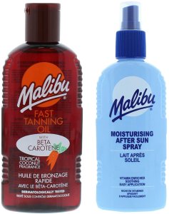 Malibu Olejek Do Opalania Z Marchewką I Kokosem 200ml + Balsam W Sprayu Po Opalaniu 200ml 1