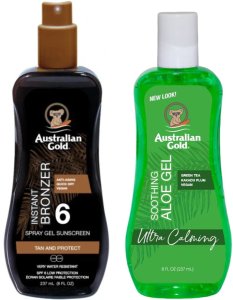 Australian Gold Żel W Sprayu Z Bronzerem SPF6 + Aloe Po Opalaniu 1
