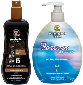 Australian Gold Żel W Sprayu Z Bronzerem SPF6 + Forever After 400ml 1