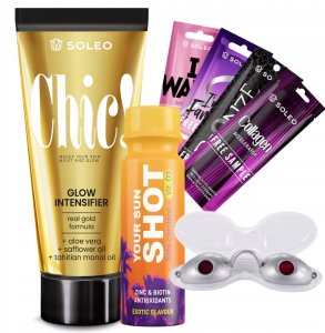 Soleo Chic 150ml Przyspieszacz Opalania Z Drobinkami Złota + Gratisy 1