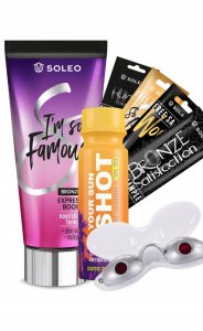 Soleo I'm So Famous 150ml Bronzer Do Opalania + Gratisy 1