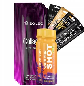 Soleo Collagen 5x15ml Przyspieszacz Opalania Z Kolagenem + Gratisy 1