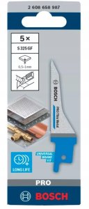 Bosch BOSCH BRZESZCZOT DO PIŁY SZABLASTEJ PRO THIN METAL S325GF 1,25 x 7 x 85mm /5szt. 3