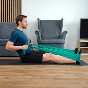 ZESTAW 5 GUM TAŚM FLAT BAND DO ĆWICZEŃ REHABILITACJI TRENINGU FITNESS 2M 6