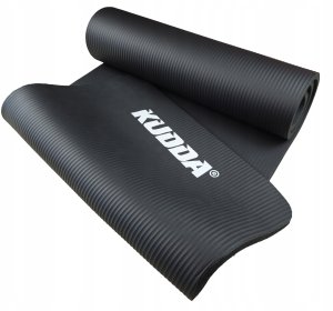 Mata do ćwiczeń jogi gimnastyczna karimata gruba czarna 1,5CM / 15MM NBR 3