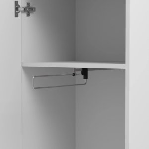 Tapicerowana garderoba Noris IV z lustrem - kolor biały + tkanina Trinity 32 10