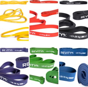 Revity Gumy do ćwiczeń oporowe Power Bands zestaw 6 sztuk 3-79 kg 4