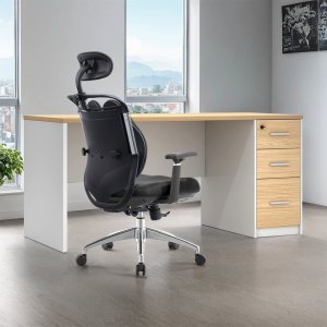 Biurko Angel Loft Work Light Biało-Brązowe 160 cm x 70 cm 3