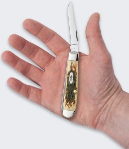 Nóż Składany Case Mini Trapper SS Amber Bone 2