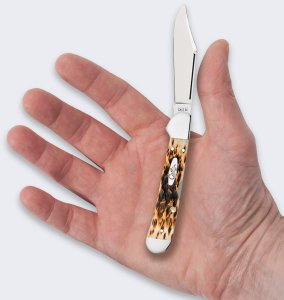 Nóż Składany Case Mini Copperlock SS Amber Bone 2