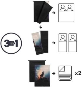 NC3601 ŚPIWÓR 3W1 DWUOSOBOWY WOLF NILS CAMP 3