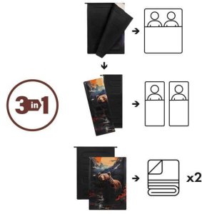 NC3601 ŚPIWÓR 3W1 DWUOSOBOWY BEAR NILS CAMP 3