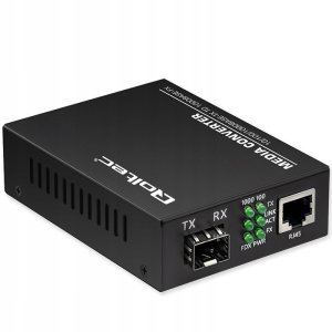 Switch niezarządzalny Qoltec Dwukierunkowy Media Konwerter 1x RJ45 1x SFP | 1000Mb/s | 5V 1