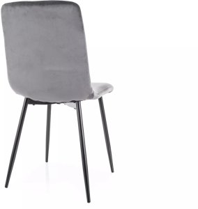 KRZESŁO DAREN VELVET CZARNY STELAŻ/ SZARY BLUVEL 14 2