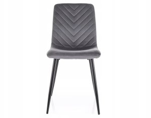 KRZESŁO DAREN VELVET CZARNY STELAŻ/ SZARY BLUVEL 14 3