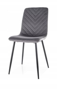 KRZESŁO DAREN VELVET CZARNY STELAŻ/ SZARY BLUVEL 14 5