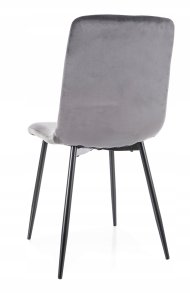 KRZESŁO DAREN VELVET CZARNY STELAŻ/ SZARY BLUVEL 14 7