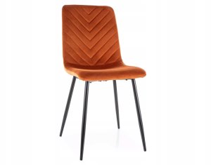 KRZESŁO DAREN VELVET CZARNY STELAŻ/ CYNAMON BLUVEL 4215 1