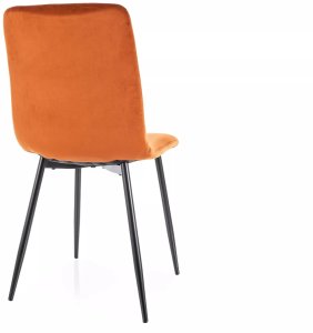 KRZESŁO DAREN VELVET CZARNY STELAŻ/ CYNAMON BLUVEL 4215 2