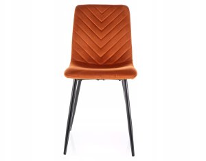 KRZESŁO DAREN VELVET CZARNY STELAŻ/ CYNAMON BLUVEL 4215 3