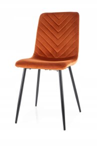 KRZESŁO DAREN VELVET CZARNY STELAŻ/ CYNAMON BLUVEL 4215 5