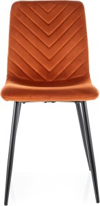 KRZESŁO DAREN VELVET CZARNY STELAŻ/ CYNAMON BLUVEL 4215 6