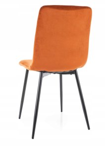 KRZESŁO DAREN VELVET CZARNY STELAŻ/ CYNAMON BLUVEL 4215 7