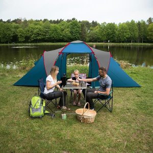 Namiot turystyczny Nils Extreme NC6031 NIEBIESKO- JASNO SZARY HIGHLAND NILS CAMP 18