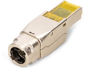 DIGIT Wtyk modularny RJ45 kat.6A, PoE++, 10GbE, ekranowany, metalowy, beznarzędziowy, AWG 27-22,linka/drut 2