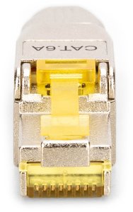 DIGIT Wtyk modularny RJ45 kat.6A, PoE++, 10GbE, ekranowany, metalowy, beznarzędziowy, AWG 27-22,linka/drut 3