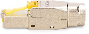 DIGIT Wtyk modularny RJ45 kat.6A, PoE++, 10GbE, ekranowany, metalowy, beznarzędziowy, AWG 27-22,linka/drut 5