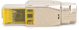 DIGIT Wtyk modularny RJ45 kat.6A, PoE++, 10GbE, ekranowany, metalowy, beznarzędziowy, AWG 27-22,linka/drut 6