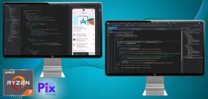 Komputer Pix Protask V8 AMD Ryzen 7 16GB DDR4 1000GB SSD DVD Windows 11 12