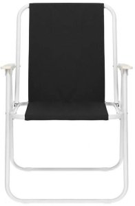 Krzesło turystyczne, wędkarskie składane krzesełko na biwak, plaże czarne UNIWERSALNY 4