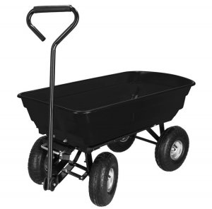 Wózek ogrodowy transportowy metalowy 250kg z funkcją wywrotki, czarny UNIWERSALNY 1