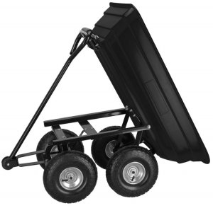 Springos Wózek ogrodowy transportowy metalowy 250kg (czarny Uniwersalny) 7
