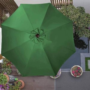 Springos Parasol ogrodowy składany 410 cm duży na balkon zielony UNIWERSALNY 11