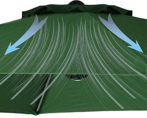 Springos Parasol ogrodowy składany 410 cm duży na balkon zielony UNIWERSALNY 8
