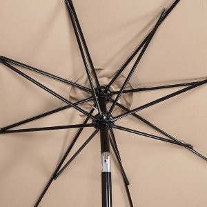 Springos Parasol ogrodowy z regulacją kąta pochylenia 300 cm duży na balkon, taras beżowy UNIWERSALNY 4