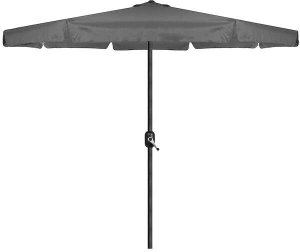 Parasol ogrodowy z korbą 410 cm duży składany na balkon, taras ciemnoszary UNIWERSALNY 1