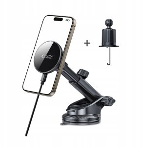 TECH-PROTECT MM15W-V10 MAGNETIC MAGSAFE DASHBOARD & VENT CAR MOUNT WIRELESS CHARGER 15W BLACK 2
