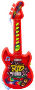 Gitara Elektryczna Dla Dzieci Melodie Gama Solmizacyjna Czerwona LEAN TOYS 2